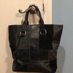Franco Sarto handbag. Black, leather/suede